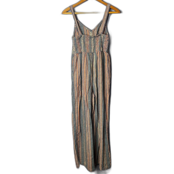 American Eagle Colorful Striped Vneck Straight Leg Jumpsuit Romper Size XS - Picture 13 of 14